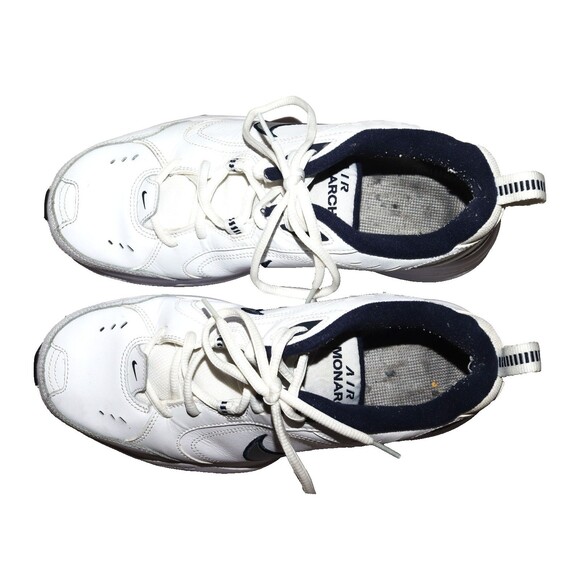 Nike Air Monarch IV Men\'s 415445-102 White Navy Shoe Size 9 main image 4